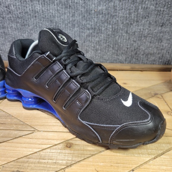 Nike ID Shox Mens 10 Wide 616118-981‎ Black Racer Blue Retro Nike Shoes Custom main image 10